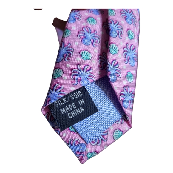 Tommy Hilfiger sea shell and octopus silk tie. New - Picture 4 of 4